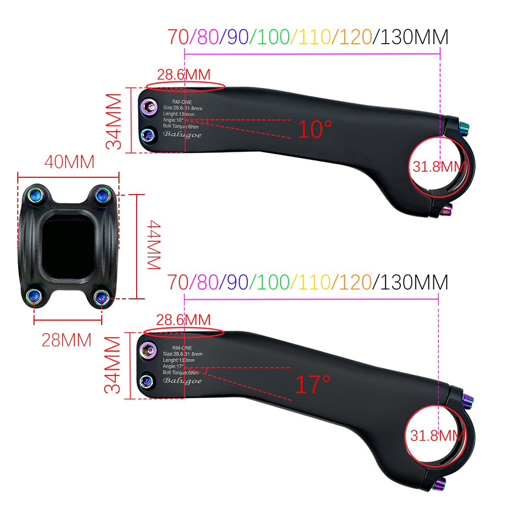 BALUGOE Carbon Fiber Internal  - đánh giá và giá Bike Stem Riser