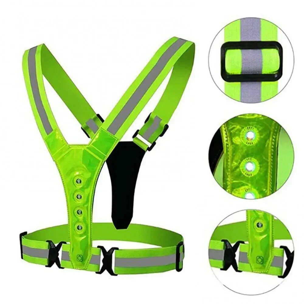 LED Running Vest Reflective Gl - đánh giá và giá Cycling Gear Clothing
