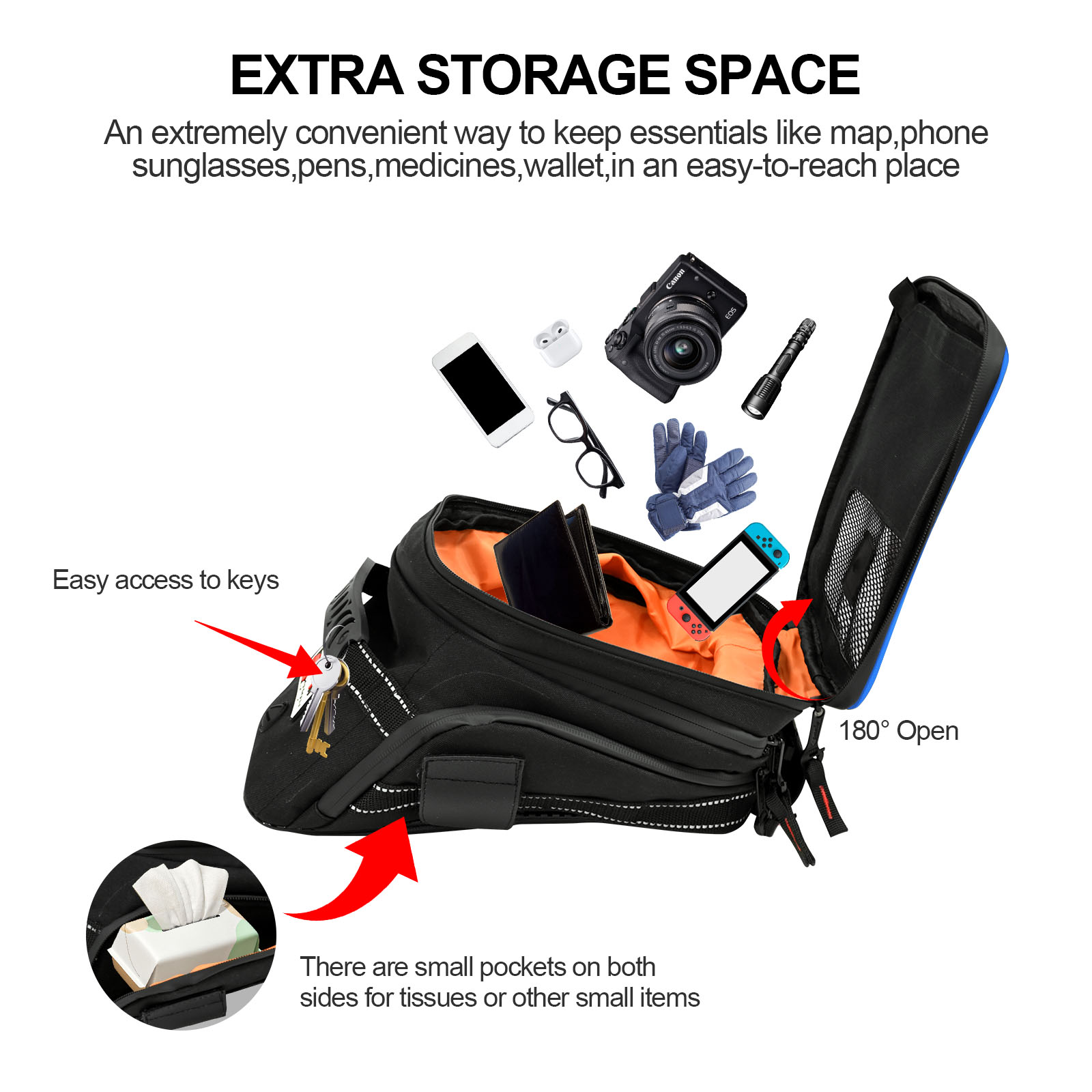 Large Capacity Expandable Moto - đánh giá và giá Cycling Gear Organizer Bag