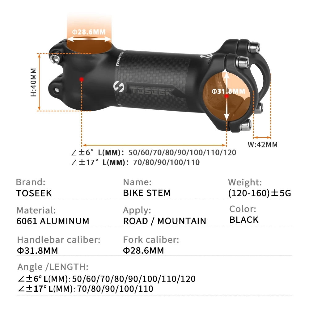 TOSEEK Bicycle Stem Road MTB B - đánh giá và giá Bike Stem Riser
